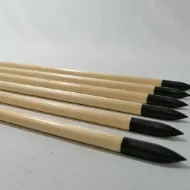 Afbeeldingen van Boogschieten met houten loop, gepersonaliseerde pijl voor recurve handboogboog, middeleeuwse traditionele Ottomaanse jachtshoot met groengele natuurlijke kalkoenveer