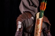 Picture of Lord Of The Rings Legolas Lothlorien Back Quiver Leather Quiver Motifs Knight Middle Ages Medieval Fantasy Archery Cosplay