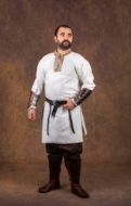 Bilde av Middelalder Larp Viking skjorte Halloween kostyme brudekjole renessanse keltisk langermet tunika Kaftan kjole