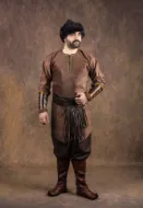 Picture of Medieval Larp Viking Shirt Halloween Costume Wedding Dress Renaissance Celtic Long Sleeve Tunic Kaftan Dress