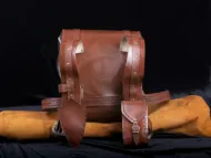 Afbeeldingen van Leren reistrekkingrugzak Bushcraft-kampeertas