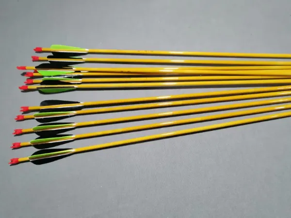 Kép Carbon Arrow Íjászat Személyre szabott nyíl Bambusz mintázat: Recurve Bow Compund Bow Longbow Középkori hagyományos oszmán vadászlövés bordó természetes pulykatollal