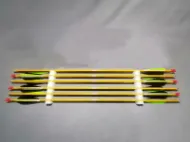 Kép Carbon Arrow Íjászat Személyre szabott nyíl Bambusz mintázat: Recurve Bow Compund Bow Longbow Középkori hagyományos oszmán vadászlövés bordó természetes pulykatollal