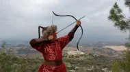 Image de Arc turc arc ottoman Sipahi recourbé avec garantie d'un an Arc de cheval traditionnel Arc de tir à l'arc Cible Tir à l'arc à cheval Arc nomade court monté