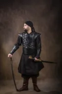 Bild von Kurulus Osman Ghazi Rüstung Kostüm Osmanische türkische Rüstung Kaftan Shirt Hose Stiefel Set Auferstehung Osman Cosplay Kostüm Rüstung