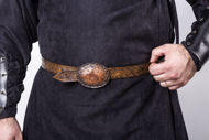 Picture of Personalized Leather Belt Horseback Archery Belt Brown For Horse Riders Medieval Belts