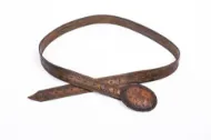 Immagine di Cintura in pelle personalizzata Cintura per tiro con l'arco a cavallo Marrone per cavalieri Cinture medievali