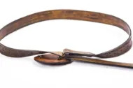 Immagine di Cintura in pelle personalizzata Cintura per tiro con l'arco a cavallo Marrone per cavalieri Cinture medievali