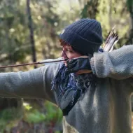 Picture of Lord Of The Rings Legolas Arrow Bamboo Wooden Arrow White Feather for Archery