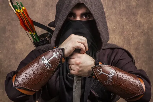Εικόνα της Aragorn Gondor Bracers Lord of the rings cosplay δερμάτινα bracers vambrace