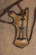 Turkish Hip Quiver Set with Ancient Motifs Swedish Royal Museum Sample Ottoman Horseback Archery Leather Quiver Tirkes Knight Belt Quiver Mustard Color