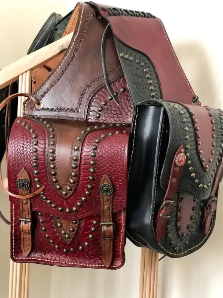 Picture of Horse Saddle Bag Medieval Leather Horse Equipment