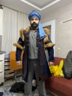 Imagen de Kurulus Osman Ghazi Armadura Traje azul Armadura turca otomana Kaftan Camisa Pantalones Bota conjunto resurrección Osman cosplay armadura de traje