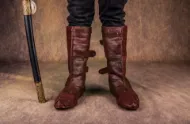 Bild på VIKING Ragnar lothbrok läderboots lamellskor Viking warriors skor