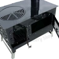 Изображение Camping Wood Stove With Oven Tent Small Hunting Lodge Stove Hot Tent Camping Cooking Black 25' x 14.5' x 18.5'