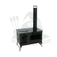 Camping Wood Stove With Oven Tent Small Hunting Lodge Stove Hot Tent Camping Cooking Black 25' x 14.5' x 18.5' の画像
