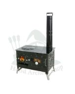 Obrazek Camping Wood Stove With Oven Tent Small Hunting Lodge Stove Hot Tent Camping Cooking Black 25' x 14.5' x 18.5'