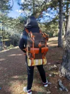صورة حقيبة ظهر للمشي لمسافات طويلة والتخييم Bushcraft حقيبة ظهر جلدية مقاومة للماء - تصميم 1