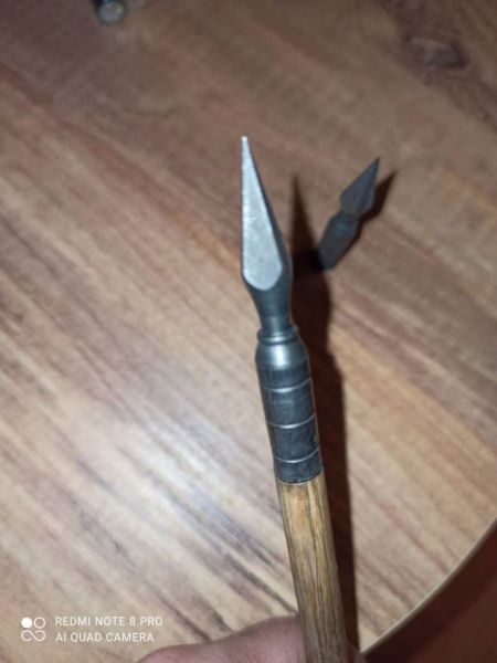 Picture of 115 grain Glue-In points broadhead Bow Hunting Archery Bodkin Arrow Head Point Handsmithed Wooden Arrow Hand forged Iron Arowhead