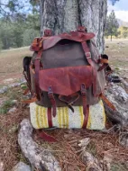 Obrazek Plecak turystyczny Camping Bushcraft Backpacking Wodoodporny skórzany plecak - projekt 1
