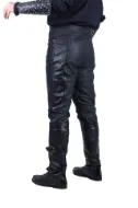 Изображение Кожаные брюки Geniue, аутентичный стиль средней низкой и высокой посадки