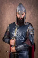 Aragorn Black Castle King Armor Costume LOTR Lovers Gift の画像