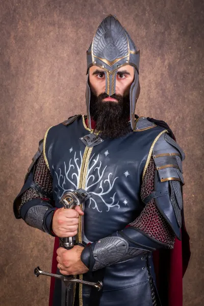 صورة Aragorn Black Castle King Armor Costume LOTR Lovers Gift