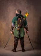 Bild på Sagan om ringen Legolas Lothlorien Back Quiver Läder Quiver Motiv Riddare Medeltid Medeltida Fantasy Archery Cosplay