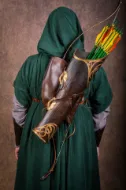 Bild på Sagan om ringen Legolas Lothlorien Back Quiver Läder Quiver Motiv Riddare Medeltid Medeltida Fantasy Archery Cosplay
