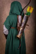 Bild på Sagan om ringen Legolas Lothlorien Back Quiver Läder Quiver Motiv Riddare Medeltid Medeltida Fantasy Archery Cosplay