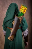 Bild på Sagan om ringen Legolas Lothlorien Back Quiver Läder Quiver Motiv Riddare Medeltid Medeltida Fantasy Archery Cosplay