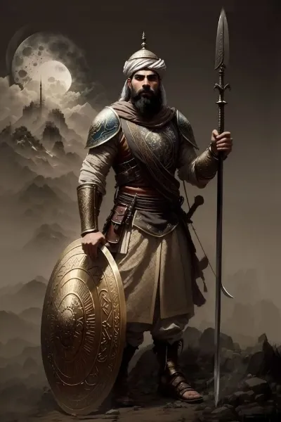 Picture of Authentic Persian Ottoman Warrior Leather Armor  Handmade LARP Cosplay Costume