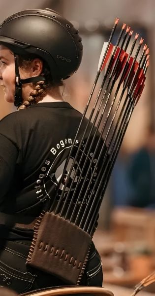 Gambar Kuda Memanah Kembali Quiver Kulit Pantas Kuda Memanah Quiver