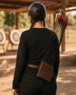 Imagem de Aljava de couro para arco e flecha de cavalo Aljava de couro para arco e flecha de cavalo rápido