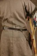 Turkish Hip Quiver Set with Ancient Motifs Swedish Royal Museum Sample Ottoman Horseback Archery Leather Quiver Tirkes Knight Belt Quiver Golden Color