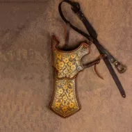 Picture of Swedish Royal Museum Inspired Ottoman Sadak & Tirkeş Set, Handmade Turkish Horseback Archery Bow Case and Hip Quiver with Belt